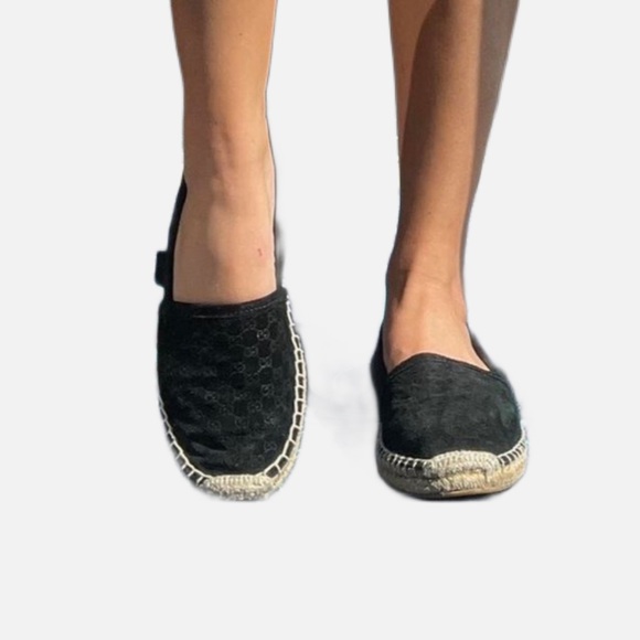 Gucci Womens Black Guccissima Suede Pilar Espadrille - EU 37 - Picture 3 of 13